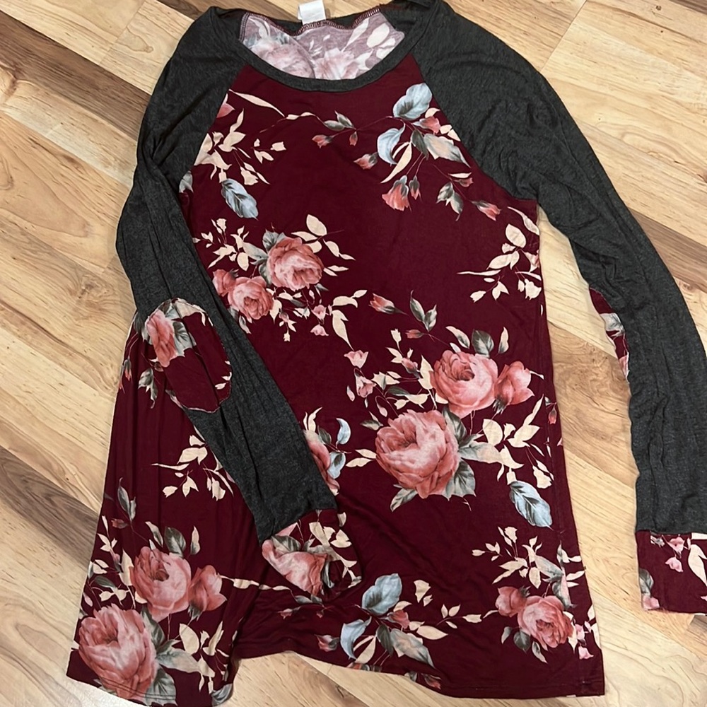 Womens casual loose long sleeve shirt